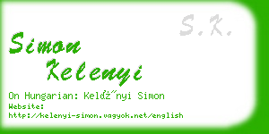 simon kelenyi business card